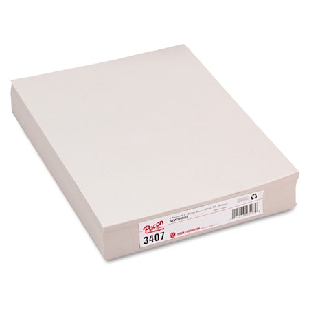 Pacon Paper, Newsprint, 9" x 12", White, PK500 3407